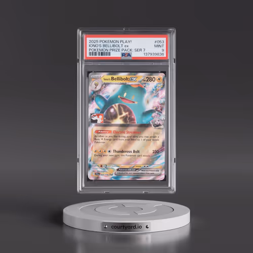 2025 Pokémon Play! Pokémon Prize Pack: Series 7 #053 Iono's Bellibolt EX - Holo (PSA 9 MINT)