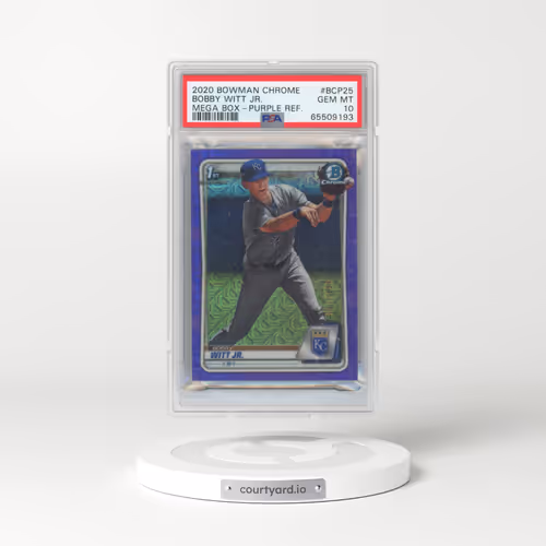 2020 Bowman Chrome Mega Box #BCP25 Bobby Witt Jr. - Purple Refractor (PSA 10 GEM MINT)