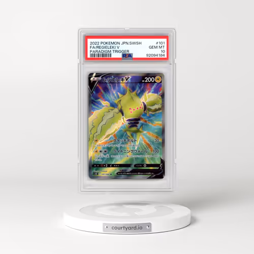 2022 Pokémon Sword & Shield Paradigm Trigger #101 Regieleki V - Holo Full Art (PSA 10 GEM MINT)