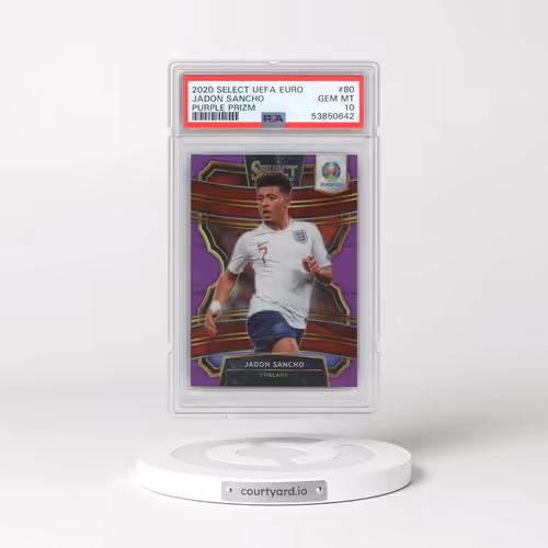 2020 Panini Select UEFA Euro #80 Jadon Sancho - Purple Prizm (PSA 10 GEM MINT)