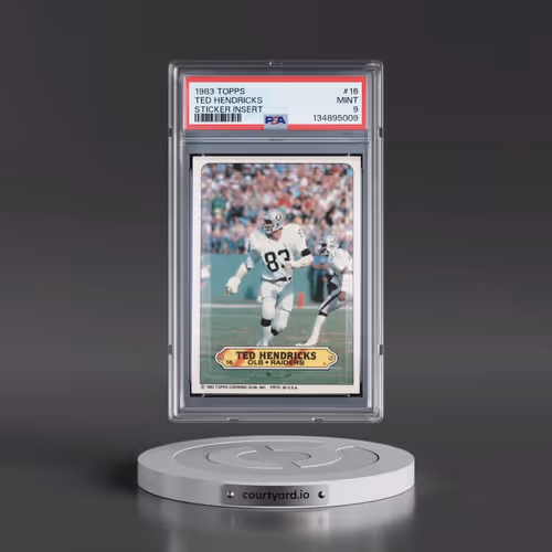 1983 Topps Stickers Insert #16 Ted Hendricks (PSA 9 MINT)