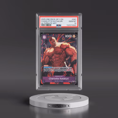 2025 One Piece OP11-A Fist of Divine Speed #067 Charlotte Katakuri - Alternate Art (PSA 10 GEM MINT)