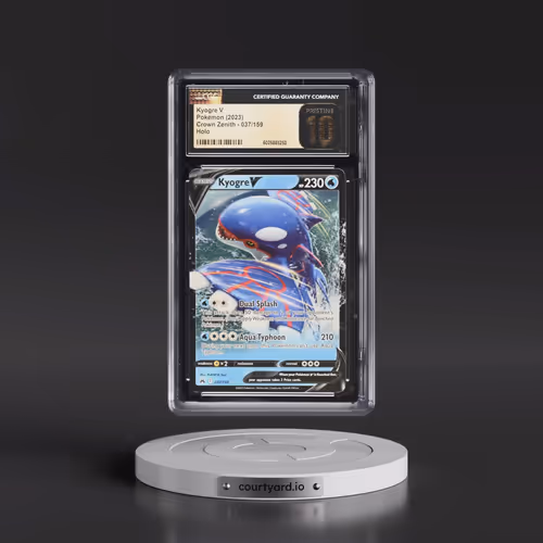 2023 Crown Zenith #037/159 Kyogre V - Holo (CGC 10 PRISTINE)