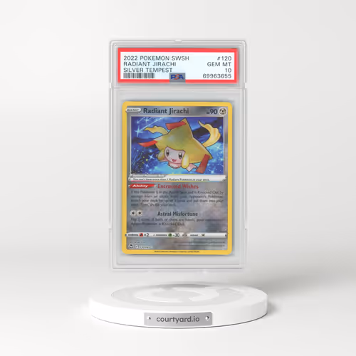 2022 Pokémon Sword & Shield Silver Tempest #120 Radiant Jirachi - Holo (PSA 10 GEM MINT)