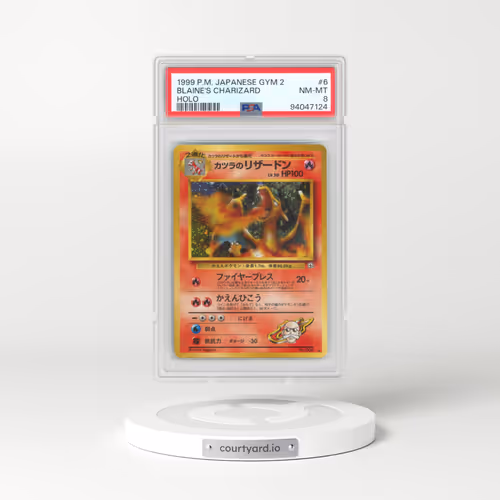 1999 Pokémon Gym 2 #6 Blaine's Charizard - Holo (PSA 8 NM-MT)