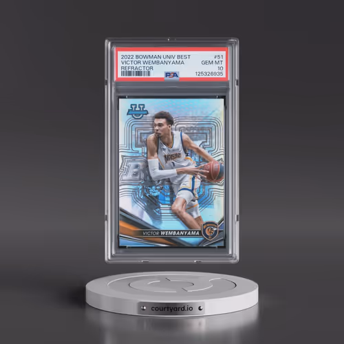 2022 Bowman University Best #51 Victor Wembanyama - Refractor (PSA 10 GEM MINT)
