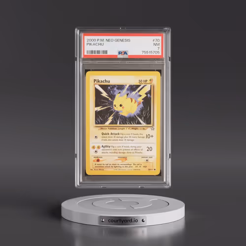 2000 Pokémon Neo Genesis #70 Pikachu (PSA 7 NM)