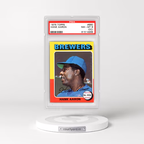 1975 Topps #660 Hank Aaron (PSA 8 NM-MT)