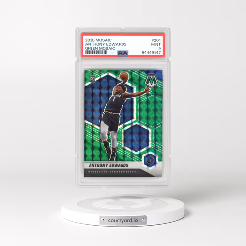 2020 Panini Mosaic #201 Anthony Edwards - Green Mosaic (PSA 9 MINT)
