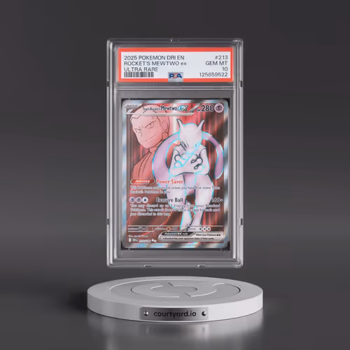 2025 Pokémon Dri EN-Destined Rivals #213 Team Rocket's Mewtwo EX - Holo Ultra Rare (PSA 10 GEM MINT)