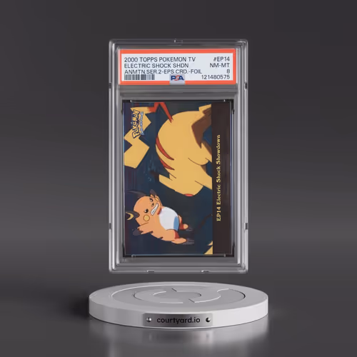2000 Topps Pokémon TV Animation Series 2 Episode Cards #EP14 Electric Shock Showdown - Foil (PSA 8 N