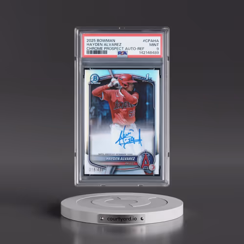 2025 Bowman Chrome Prospect Autographs #CPAHA Hayden Alvarez - Refractor (PSA 9 MINT)