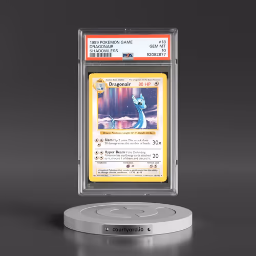 1999 Pokémon Game #18 Dragonair - Shadowless (PSA 10 GEM MINT)