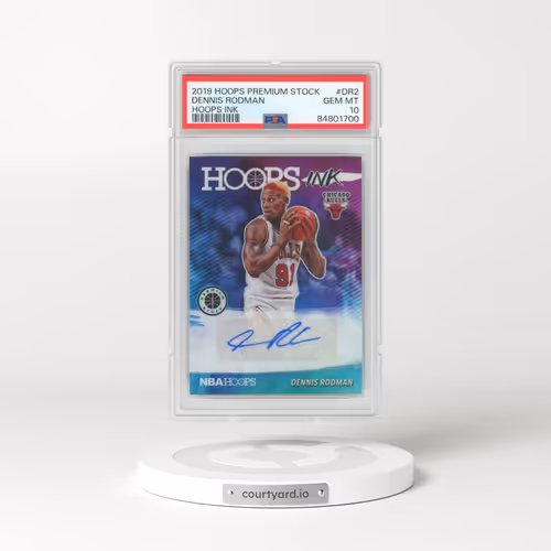 2019 Panini Hoops Premium Stock Hoops Ink #DR2 Dennis Rodman (PSA 10 GEM MINT)