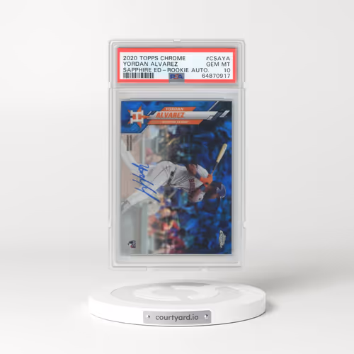 2020 Topps Chrome Sapphire Edition Rookie Autograph #CSAYA Yordan Alvarez (PSA 10 GEM MINT)