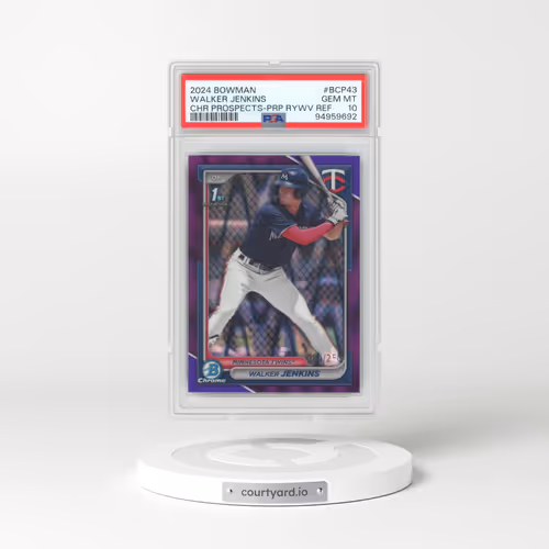 2024 Bowman Chrome Prospects #BCP43 Walker Jenkins - Purple Raywave (PSA 10 GEM MINT)