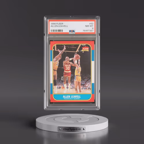 1986 Fleer #62 Allen Leavell (PSA 8 NM-MT)