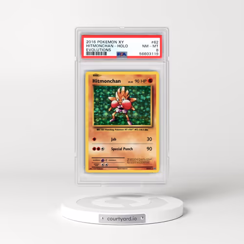 2016 Pokémon XY Evolutions #62 Hitmonchan - Holo (PSA 8 NM-MT)