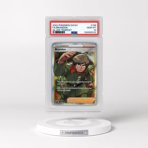 2022 Pokémon Sword & Shield Silver Tempest #188 Brandon - Full Art (PSA 10 GEM MINT)