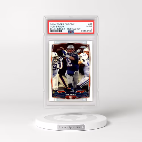 2014 Topps Chrome #62 Tom Brady - Blue Jersey-Refractor (PSA 9 MINT)
