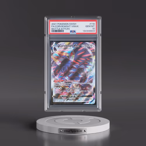 2021 Pokémon Sword & Shield Battle Styles #110 Corviknight Vmax - Full Art (PSA 10 GEM MINT)