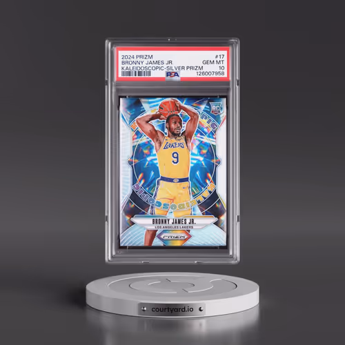 2024 Panini Prizm Kaleidoscopic #17 Bronny James Jr. - Silver Prizm (PSA 10 GEM MINT)