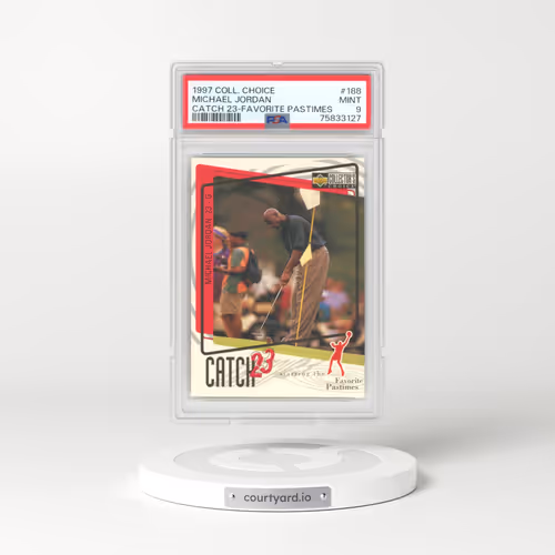 1997 Collector's Choice #188 Michael Jordan - Catch 23 Favorite Pastimes (PSA 9 MINT)