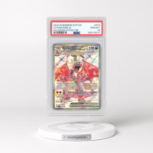 2024 Pokémon Svp EN-SV Black Star Promo #074 Charizard EX - Holo Paldean Fates Tin (PSA 10 GEM MINT)