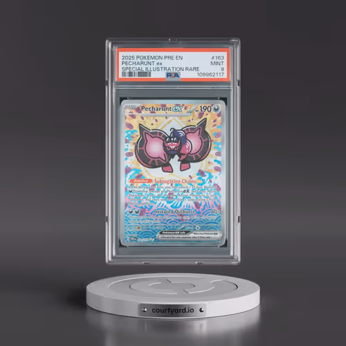 2025 Pokémon Pre EN-Prismatic Evolutions #163 Pecharunt EX - Holo Special Illustration Rare (PSA 9 M