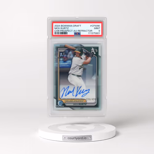 2024 Bowman Draft Chrome Prospect Autographs #CPANK Nick Kurtz - Refractor (PSA 9 MINT)