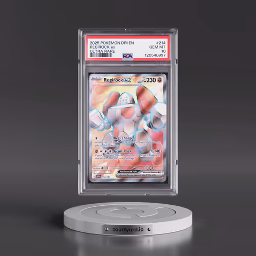 2025 Pokémon Dri EN-Destined Rivals #214 Regirock EX - Holo Ultra Rare (PSA 10 GEM MINT)