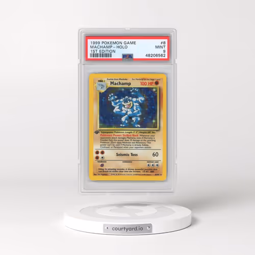 1999 Pokémon Game #8 Machamp - 1st Edition Holo (PSA 9 MINT)