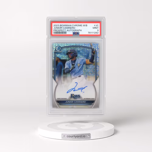 2023 Bowman Mega Box Chrome Prospect Autographs #JC Junior Caminero (PSA 9 MINT)