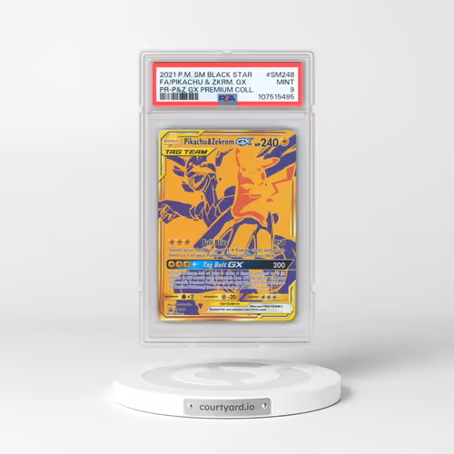 2021 Pokémon SM Black Star Promo #SM248 Pikachu & Zekrom GX - Holo Full Art Pikachu & Zekrom GX Prem