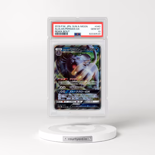 2019 Pokémon Sun & Moon Remix Bout #040 Alolan Persian GX - Holo (PSA 10 GEM MINT)