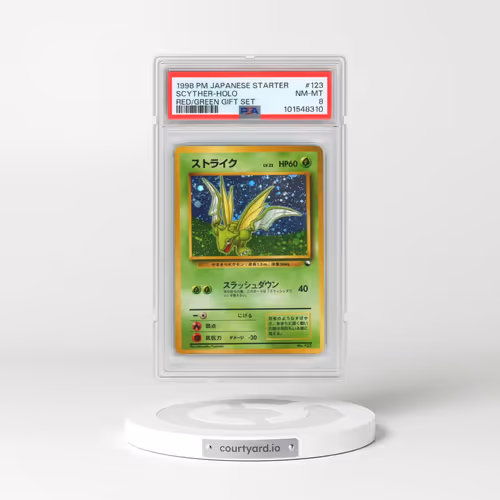 1998 Pokémon Red/Green Gift Set #123 Scyther - Holo (PSA 8 NM-MT)