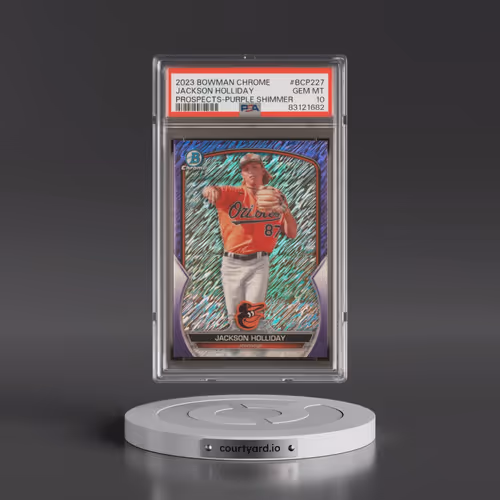 2023 Bowman Chrome Prospects #BCP227 Jackson Holliday - Purple Shimmer (PSA 10 GEM MINT)
