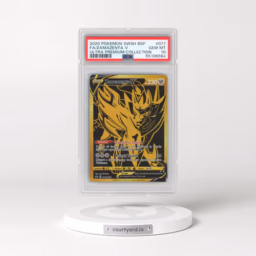 2020 Pokémon Swsh Black Star Promo #077 Zamazenta V - Holo Full Art Ultra Premium Collection (PSA 10