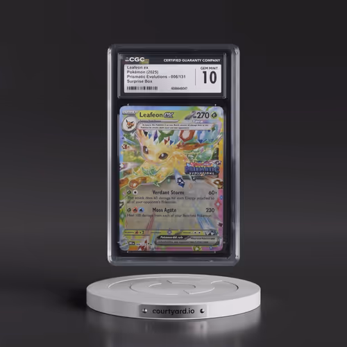 2025 Pokémon Pre EN-Prismatic Evolutions #006 Leafeon EX - Holo Surprise Box Exclusive (CGC 10 GEM M
