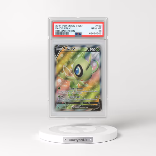 2021 Pokémon Sword & Shield Chilling Reign #160 Celebi V - Holo Full Art (PSA 10 GEM MINT)
