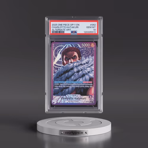 2025 One Piece OP11-A Fist of Divine Speed #062 Charlotte Katakuri - Alternate Art (PSA 10 GEM MINT)