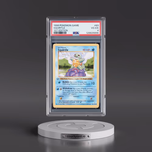 1999 Pokémon Game #63 Squirtle - 1st Edition (PSA 4 VG-EX)