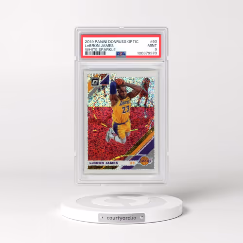 2019 Panini Donruss Optic #60 LeBron James - White Sparkle (PSA 9 MINT)