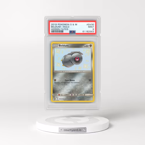 2019 Pokémon Sun & Moon Hidden Fates #SV30 Beldum - Holo (PSA 9 MINT)