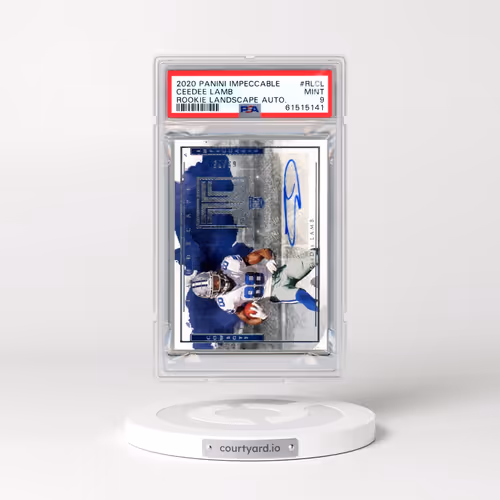 2020 Panini Impeccable Rookie Landscape Autographs #RLCL Ceedee Lamb (PSA 9 MINT)