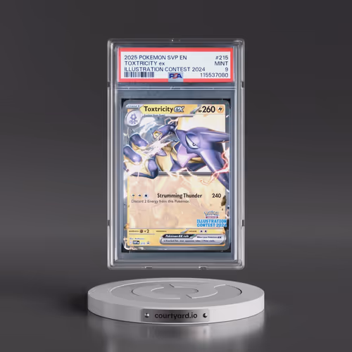 2025 Pokémon Svp EN-SV Black Star Promo #215 Toxtricity EX - Holo Illustration Contest 2024 (PSA 9 M