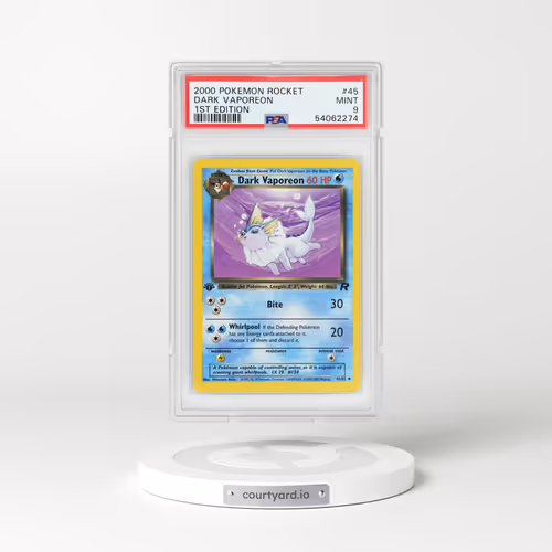 2000 Team Rocket #45 Dark Vaporeon - 1st Edition Full Art (PSA 9 MINT)