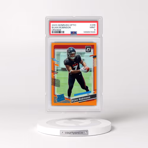 2023 Panini Donruss Optic #206 Bijan Robinson - Orange (PSA 9 MINT)
