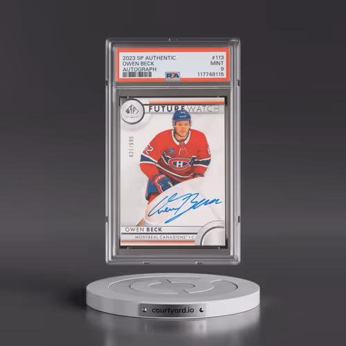 2023 SP Authentic #113 Owen Beck - Autograph (PSA 9 MINT)