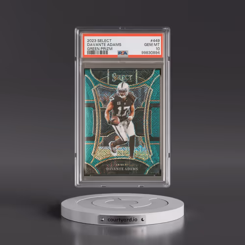 2023 Panini Select #449 Davante Adams - Green Prizm (PSA 10 GEM MINT)